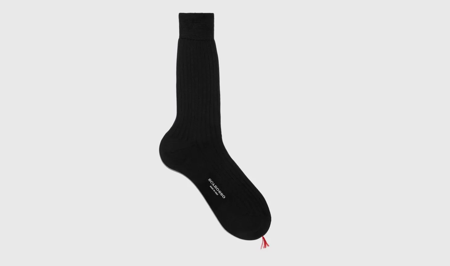 Scarosso Socks-Black Cotton Calf Socks Black - Cotton