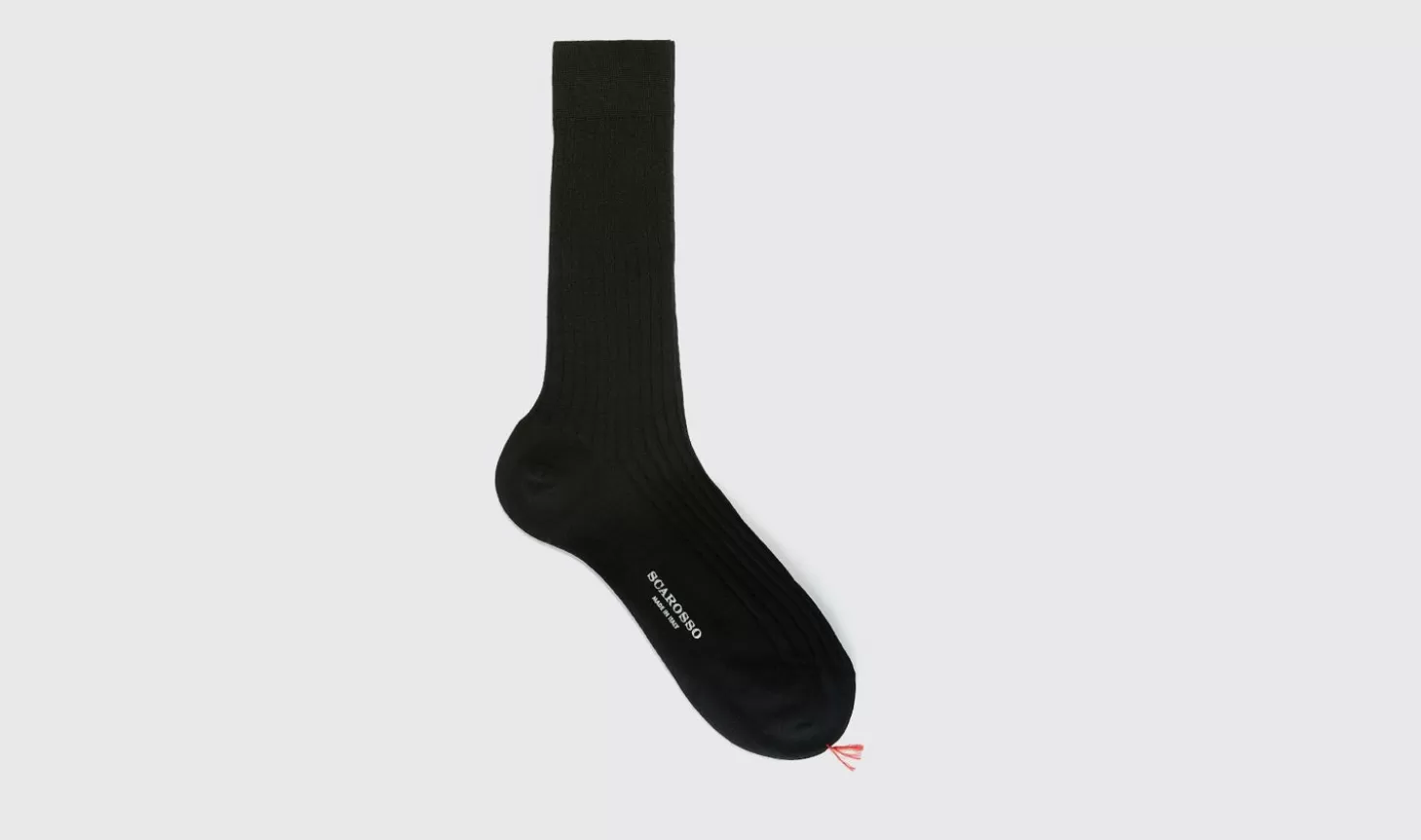 Scarosso Socks-Black Wool Calf Socks Black - Wool
