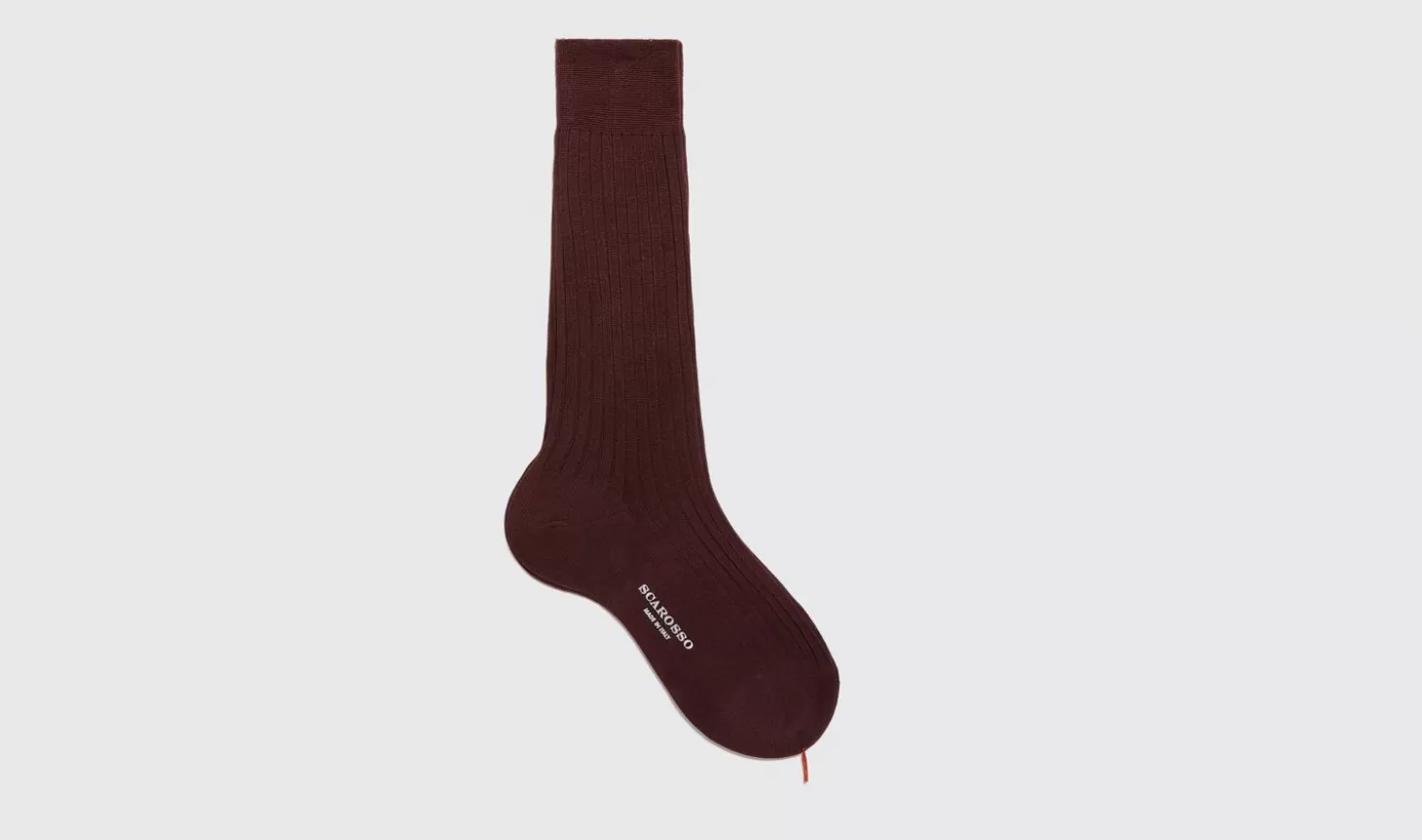 Scarosso Socks-Burgundy Cotton Calf Socks Burgundy - Cotton