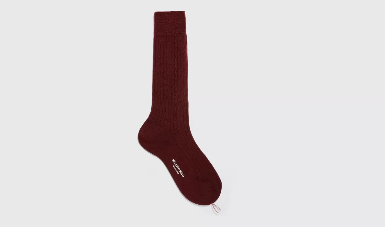 Scarosso Socks-Burgundy Wool Calf Socks Burgundy - Wool