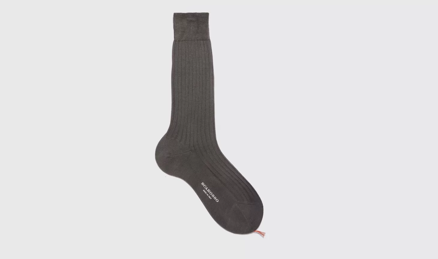 Scarosso Socks-Grey Cotton Calf Socks Grey - Cotton
