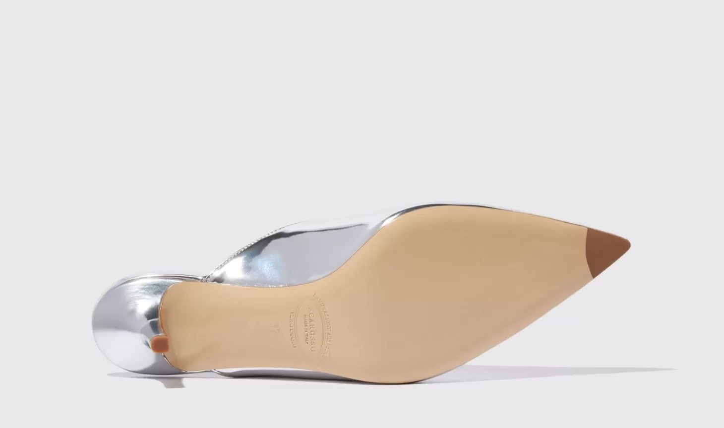 Scarosso Mules-Laura Silver Silver - Laminated