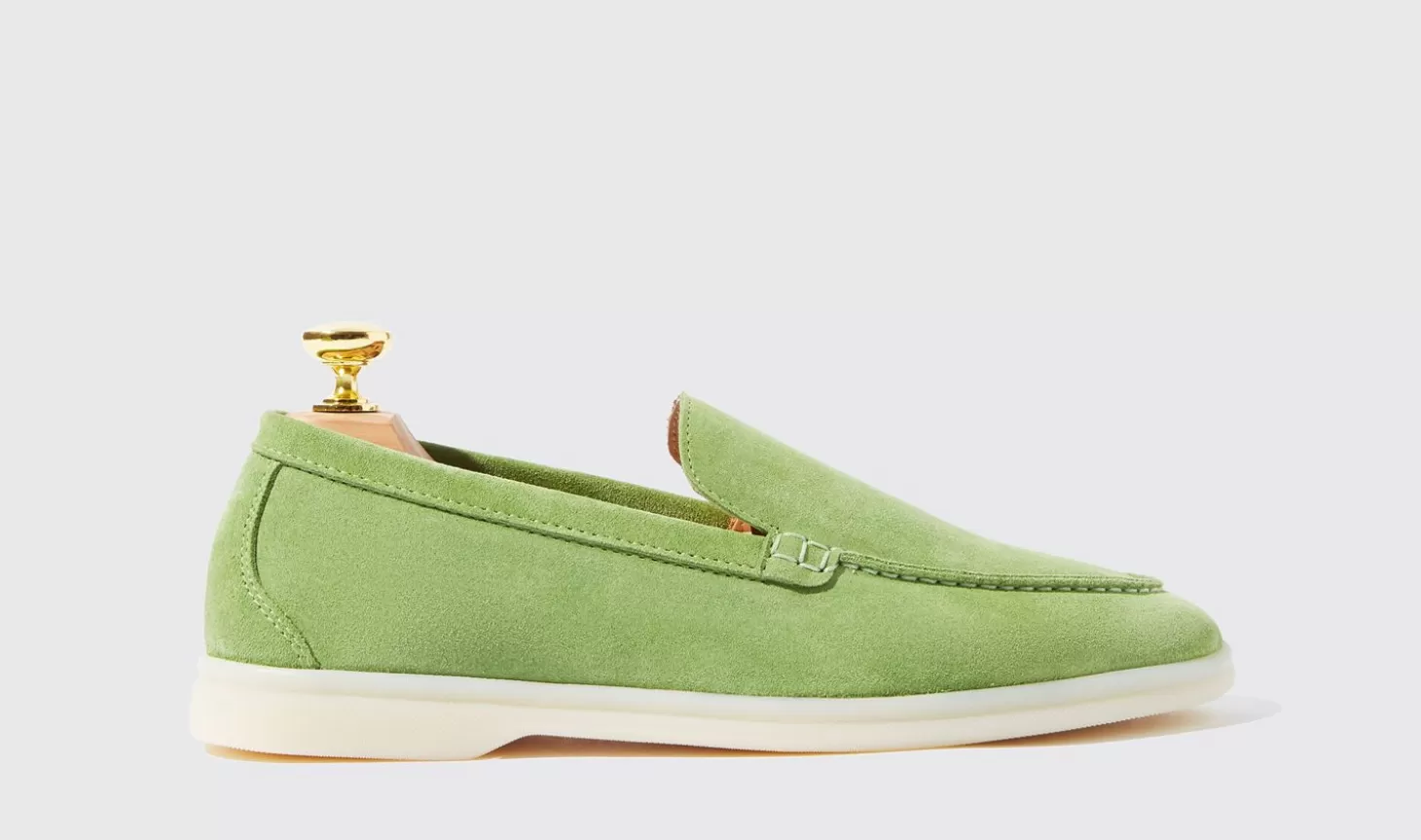 Scarosso Loafers-Ludovica Verde Chiaro Scamosciata Light Green - Suede